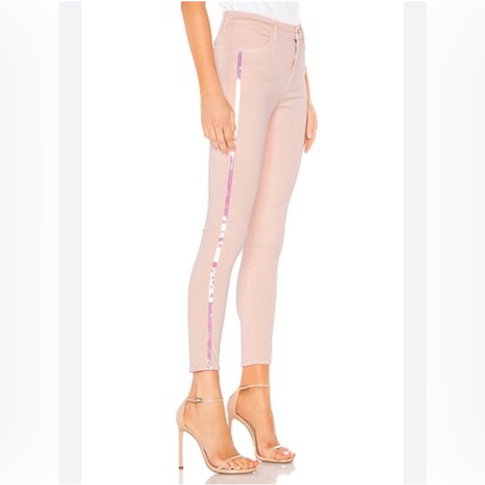 J Brand Alana High Rise Crop Skinny Distressed Lulled